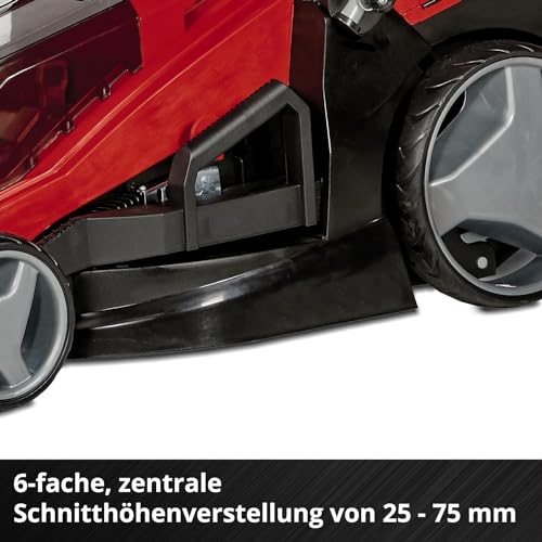 Einhell Akku-Rasenmäher GE-CM 36/43 Li M-Solo Power X-Change (36 V, 43 cm Schnittbreite, bis 600 m², Brushless, Mulchfunktion, 63L Fangkorb