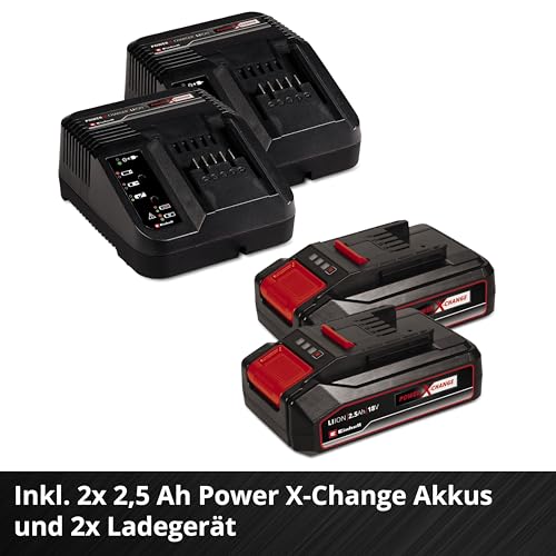 Einhell Akku-Rasenmäher GE-CM 36/33 Li Kit Power X-Change (36 V, 33cm Schnittbreite, bis 250 m², 30L Fangkorb, 25-65 mm Schnitthöhe