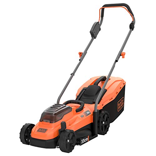 Black+Decker Akku-Rasenmäher BCMW3318N (betrieben mit 2X 18V Akkus, 33 cm Schnittbreite, für kleine und mittlere Rasenflächen bis 250 m²