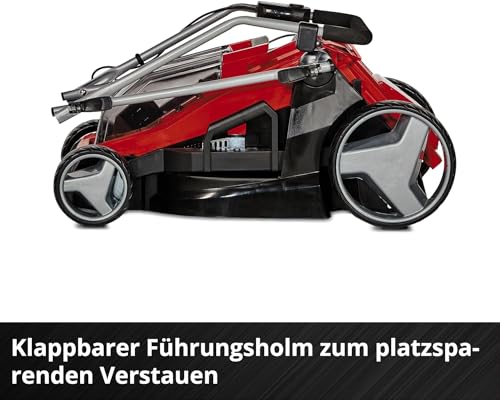 Einhell Akku-Rasenmäher GE-CM 36/43 Li M-Solo Power X-Change (36 V, 43 cm Schnittbreite, bis 600 m², Brushless, Mulchfunktion, 63L Fangkorb