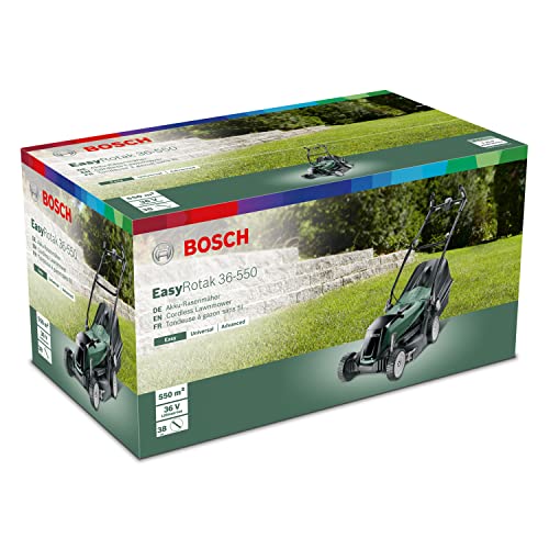 Bosch Rasenmäher EasyRotak 36-550 (ohne Akku, 36 Volt, Schnittbreite: 38 cm, Rasenflächen bis 550 m2, im Karton)