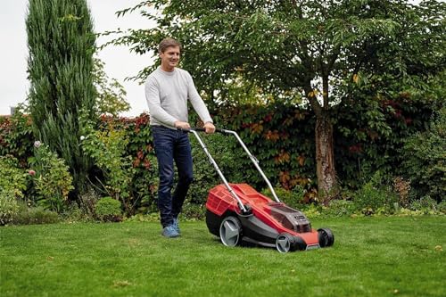 Einhell Akku-Rasenmäher GE-CM 36/43 Li M-Solo Power X-Change (36 V, 43 cm Schnittbreite, bis 600 m², Brushless, Mulchfunktion, 63L Fangkorb