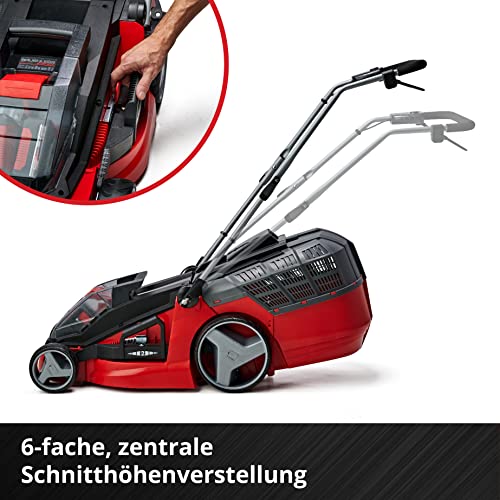 Einhell Akku-Rasenmäher GE-CM 43 Li M Kit Power X-Change (36V, 43 cm Schnittbreite, bis 600 m², Brushless, Mulch-Kit, 63L Fangkorb