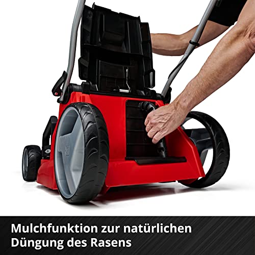 Einhell Akku-Rasenmäher GE-CM 43 Li M Kit Power X-Change (36V, 43 cm Schnittbreite, bis 600 m², Brushless, Mulch-Kit, 63L Fangkorb