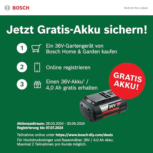 Bosch Home and Garden Bosch Akku-Rasenmäher AdvancedRotak 36-660, 2 Akkus 36V/2,0 Ah, Ladegerät AL 3620 CV