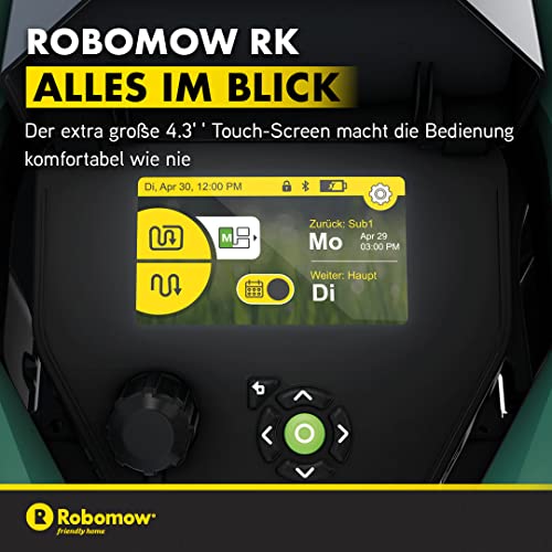 ROBOMOW RK1000 Robotermäher/Rasenroboter für Flächen bis 1000 qm | 21 cm Schnittbreite; Kantenmodus; einfache Installation