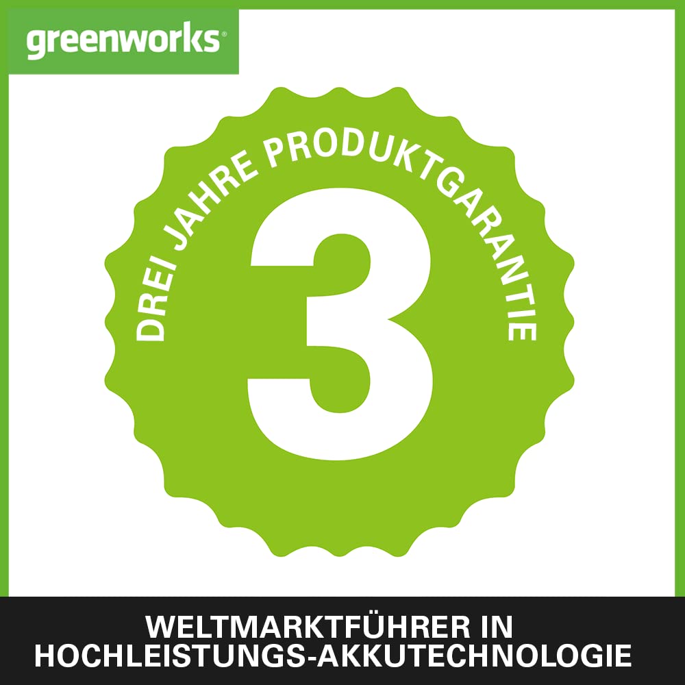 Greenworks G40LM35 Kabelloser Akku Rasenmäher - Für Flächen bis zu 400 m², 35 cm Schnittbreite, 40-Liter-Sack OHNE 40-V-Akku und Ladegerät, 3 Jahre Garantie