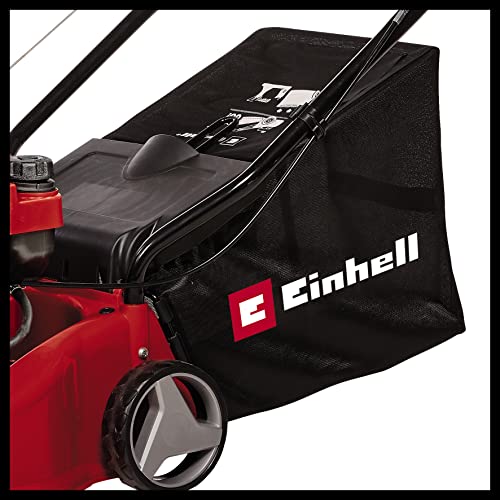 Einhell Benzin-Rasenmäher GC-PM 40/2 (2 kW, 1 Zylinder, 4-Takt-Motor, Hubraum 132 cm³, 45 L Fangsack mit Füllstandsanzeige, Schnittbreite 40 cm