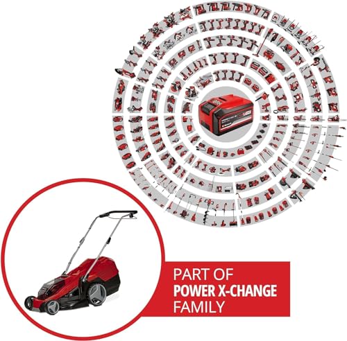 Einhell Akku-Rasenmäher GE-CM 36/43 Li M-Solo Power X-Change (36 V, 43 cm Schnittbreite, bis 600 m², Brushless, Mulchfunktion, 63L Fangkorb