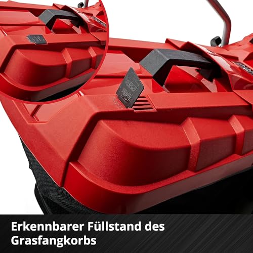 Einhell Akku-Rasenmäher GE-CM 18/33 Li Kit Power X-Change (18 V, 33 cm Schnittbreite, bis 200 m², Brushless, 30L Fangkorb, 25-65 mm Schnitthöhe