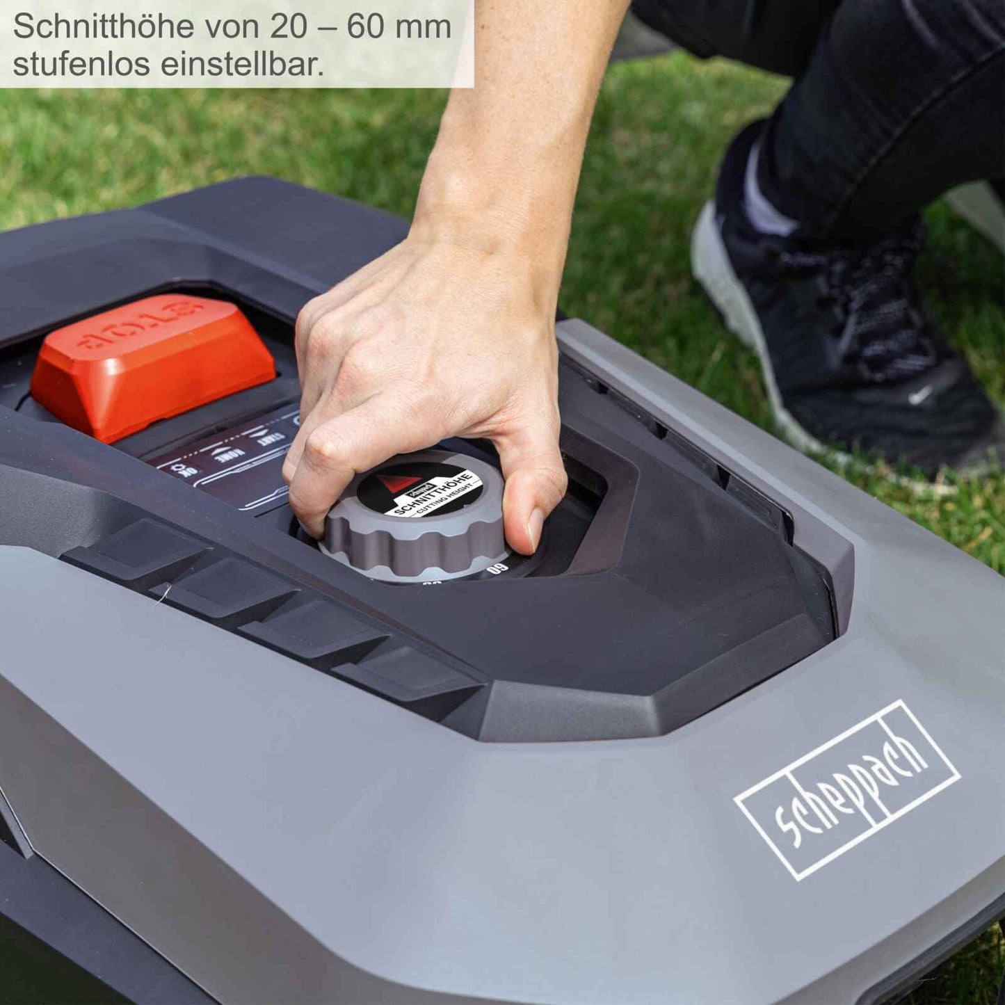 Scheppach Mähroboter RoboCut XXL900 bis zu 900qm² | 18cm Schnittbreite | 20-60 mm Schnitthöhe | Regensensor | WiFi & BT | App gesteuert