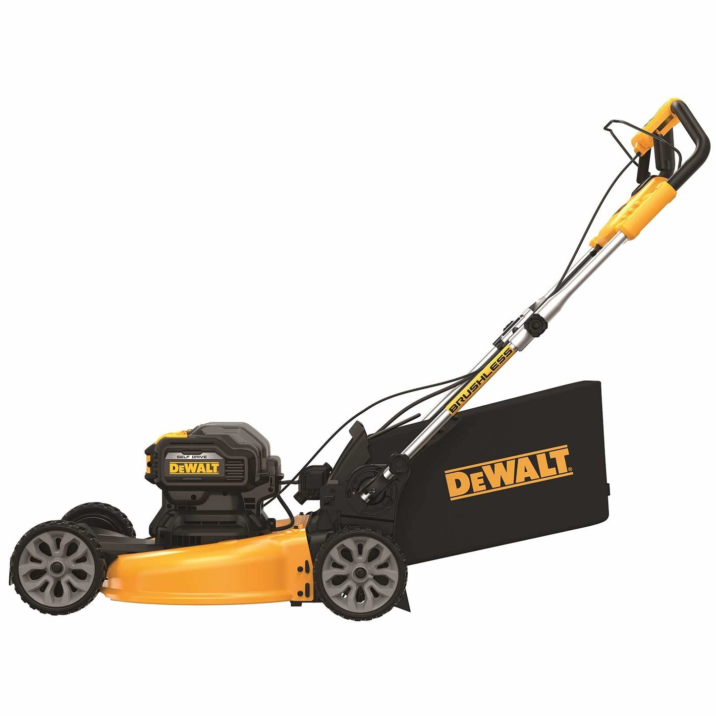 Dewalt 18V Akku-Rasenmäher DCMWSP564N (53 mm Schnittbreite, 6 Schnitthöhen, mit Vorderradantrieb, bürstenloser Motor