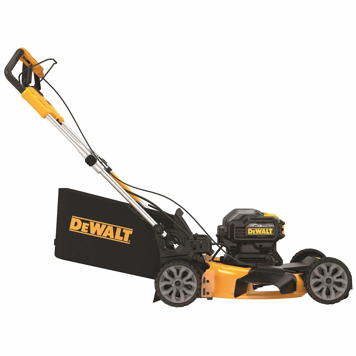 Dewalt 18V Akku-Rasenmäher DCMWSP564N (53 mm Schnittbreite, 6 Schnitthöhen, mit Vorderradantrieb, bürstenloser Motor