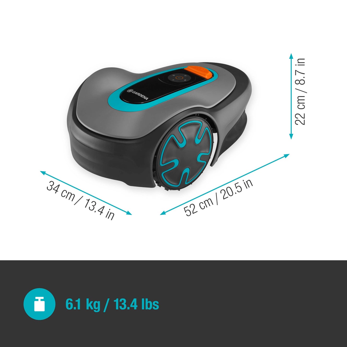 Gardena Mähroboter SILENO minimo 250 m²: intelligenter Rasenmäher mit optimaler Konnektivität, mit Gardena Bluetooth App programmierbar, DE-Version (15201-20)