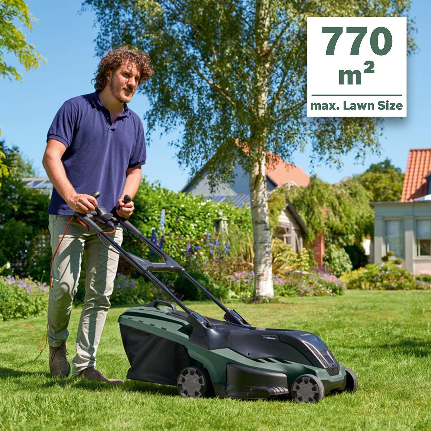 Bosch Home and Garden Bosch Rasenmäher AdvancedRotak 770 (1800 Watt, Schnittbreite: 44 cm, Rasenflächen bis 770 m², im Karton)